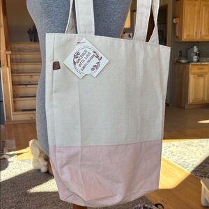 Elegant Pink and Cream Tote Bag